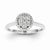 14k White Gold Diamond Round Ring
