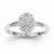 14k White Gold Diamond Oval Ring