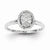 14k White Gold Diamond Oval Ring