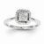 14k White Gold Diamond Square Ring