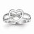 14k White Gold Diamond Heart Ring