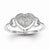 14k White Gold Diamond Heart Ring