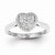 14k White Gold Diamond Heart Ring