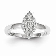 14k White Gold Diamond Marquise Shape Ring