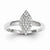 14k White Gold Diamond Marquise Shape Ring