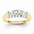 14k Yellow Gold Rhodium Diamond Mom Ring
