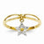 14k Yellow Gold Diamond Star Dangle Ring