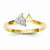 14k Yellow Gold Diamond Triangle Ring