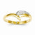 14k Yellow Gold Rhodium Diamond Ring