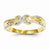 14k Yellow Gold Rhodium Diamond Ring