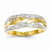 14k Yellow Gold Rhodium Diamond Ring