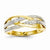 14k Yellow Gold Rhodium Diamond Ring