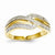 14k Yellow Gold Rhodium Diamond Ring