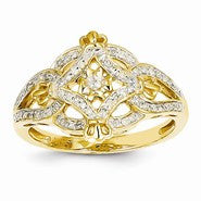 14k Yellow Gold Diamond Ring