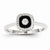 14k White Gold Diamond Square Black Rhodium-plated Ring