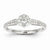 14k White Gold Diamond Flower Ring