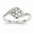 14k White Gold Diamond Prong Set Ring