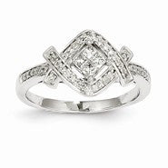 14k White Gold Diamond Ring