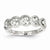 14k White Gold Diamond Heart Pattern Ring