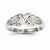14k White Gold Diamond Textured Ring