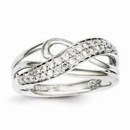 14k White Gold Diamond Ring