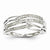 14k White Gold Diamond Multi Lined Ring