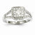14k White Gold Diamond Square Ring