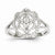 14k White Gold Diamond Flower Ring