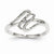 14k White Gold Diamond Twist Ring