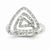 14k White Gold & Diamond Triangle Spiral Ring