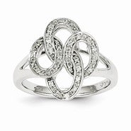 14k White Gold & Diamond Ring