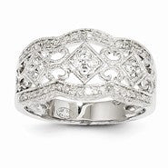 14k White Gold Diamond Ring