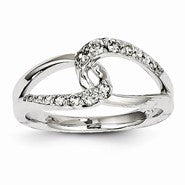 14k White Gold & Diamond Ring