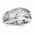 14k White Gold Diamond Open Back Ring