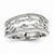 14k White Gold Diamond Multi Lined Ring