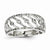 14k White Gold Diamond Open Back Ring