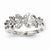 14k White Gold Diamond Patterned Ring