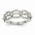 14k White Gold Diamond Open Back Design Ring