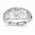 14k White Gold Diamond Flower Ring