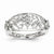 14k White Gold Diamond Open Back Design Ring