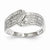 14k White Gold Diamond Multi Lined Ring