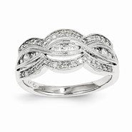 14k White Gold & Diamond Ring