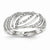 14k White Gold Diamond Open Back Ring