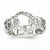 14k White Gold & Diamond Chain Design Ring