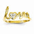 14k Yellow Gold Diamond Love Ring