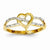 14k Yellow Gold Diamond Heart Ring