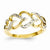 14k Yellow Gold Diamond Heart Ring