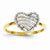 14k Yellow Gold Diamond Heart Ring