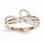 14k White and Rose Gold Diamond Ring