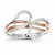 14k White & Rose Gold Diamond Swirl Ring